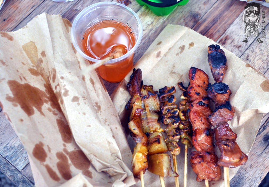A fresh order of isaw with spiced vinegar dip